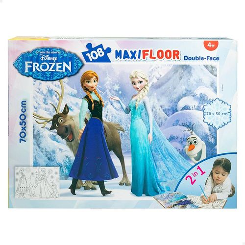 Puzzle dla dzieci Frozen Dwustronny 108 Części 70 x 1,5 x 50 cm (6 Sztuk) na Arena.pl
