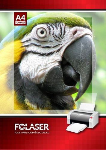Folia samoprzylepna przezroczysta błyszcząca do drukarek laserowych 10A4 na Arena.pl