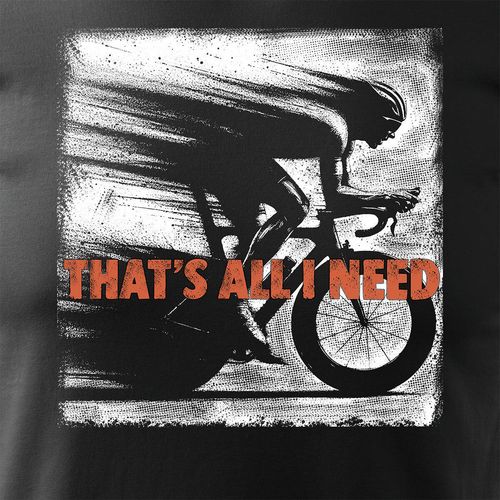 Koszulka z kolarzem kolarz kolarska dla rowerzysty z kolarką rowerem męska czarna REGULAR L na Arena.pl