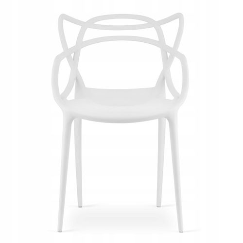Krzesło Plastikowe Ogrodowe Tarasowe Białe Mocne Ażurowe Na Balkon Działkę na Arena.pl