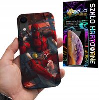 ETUI DO IPHONE XR - Deadpool MARVEL FILMOWE WZORY +SZKŁO HARTOWANE