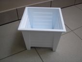 doniczka kwadrat 18cm biała