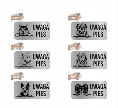 GRAWER Tabliczka nierdzewna 20x10 cm UWAGA PIES Chow chow na Arena.pl