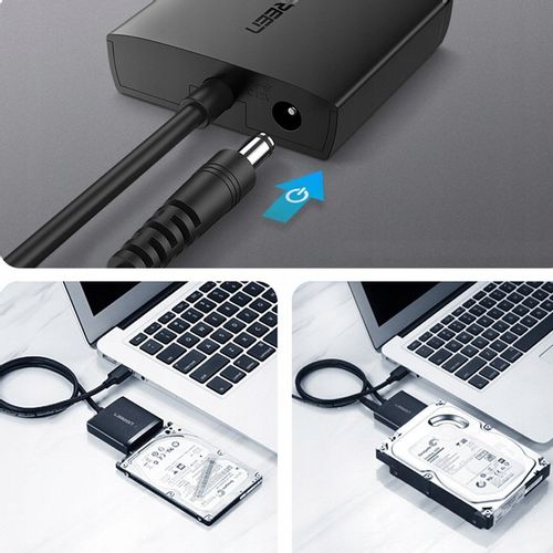 UGREEN ADAPTER PRZEJŚCIÓWKA Z USB 3.0 DO PODŁĄCZENIA DYSKU 2.5' / 3.5' SATA na Arena.pl