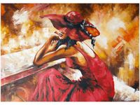 50X70CM JESIENNA ZADUMA OBRAZ POKOJU DREWNINE