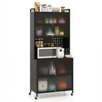 Kredens Costway czarny 40 x 80 x 178 cm