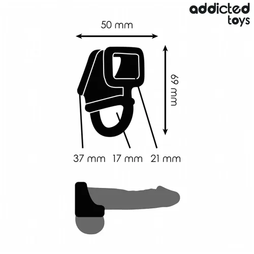 addicted toys pierścień wspierający w formie klatki, czarny, 69 mm na Arena.pl