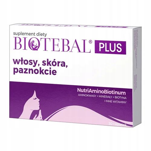 BIOTEBAL PLUS WŁOSY SKÓRA PAZNOKCIE 30 + 10 TABLETEK na Arena.pl