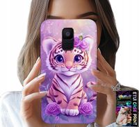 ETUI DO SAMSUNG A6 2018 - SŁODKI TYGRYSEK NA RÓŻOWYM TLE + SZKŁO