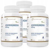 Ashwagandha 600mg 9% ŻEŃ-SZEŃ POKONAJ STRES I ZMĘCZENIE ADAPTOGEN 270 tab