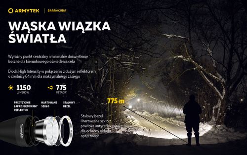 Latarka Armytek Barracuda XP-L HI White na Arena.pl