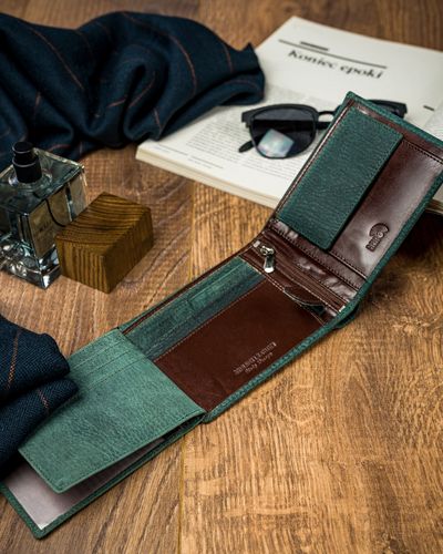 piękny kolorowy, skórzany portfel męski - forever young® na Arena.pl