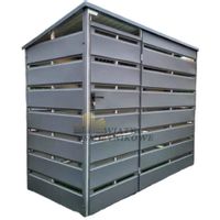 Wiata śmietnikowa spad tył 2,5x1m antracyt Schowek ogrodowy TS505