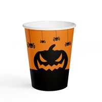 Kubeczki papierowe dynia Halloween, 8 szt.