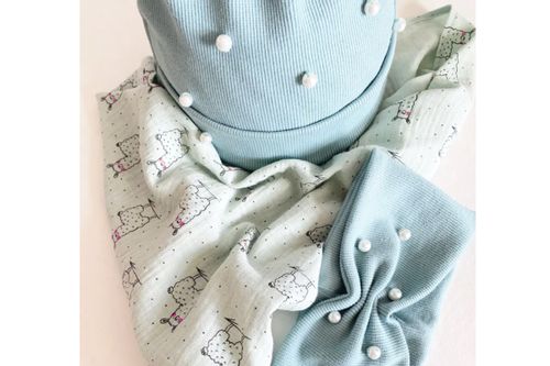 Pupill PEARL szeroka opaska prążkowana perełki pudrowy róż 52-54 na Arena.pl