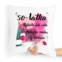 Poduszka Prezent Idealny Na Urodziny 50 50Te 50-Te Z Nadrukiem Ze Zdjęciem