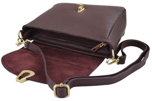 Torebka Barberinis ze złotym zapięciem - Bordowa na Arena.pl