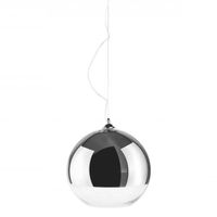 Sypialniana lampa wisząca Silver Ball szklana kula chrom