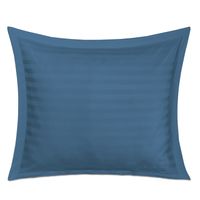 Poszewka satyna bambusowo-bawełniana STRIPE CORNFLOWER/70x80 chabrowa