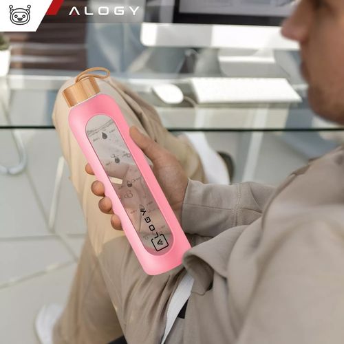 BUTELKA SZKLANA NA WODĘ BIDON MOTYWACYJNA SZCZELNA SILIKONOWE ETUI 1000 ML na Arena.pl