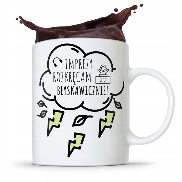Dla Dja Muzyka Kubek Imprezy Rozkręcam Prezent Z Nadrukiem Ze Zdjęciem zdjęcie 1