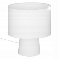 LAMPKA STOŁOWA METALOWA Z KLOSZEM LAMPA BIAŁA 45cm KLASYCZNA LAMPKA