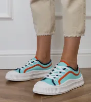 Niebieskie trampki damskie na platformie Salis 37