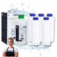 5x FILTR WODY do DELONGHI i ODKAMIENIACZ 500ml zestaw do pielęgnacji