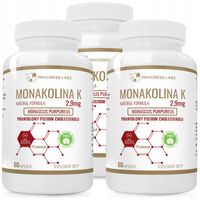 MONAKOLINA K CZERWONY RYŻ OBNIŻA CHOLESTEROL 3x60k