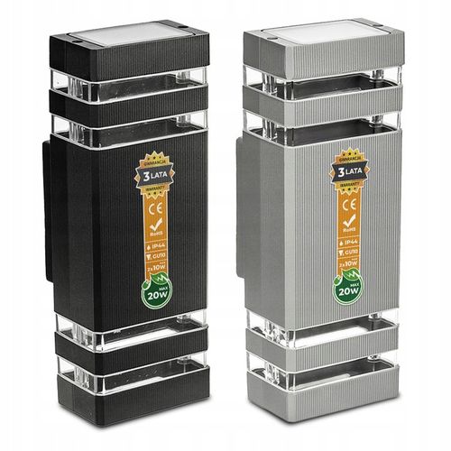 Lampa elewacyjna zewnętrzna ogrodowa 2xGU10 na Arena.pl