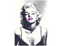 50X70CM MARILYN MONROE FIOLETOWYMI USTAMI OBRAZ PION ŚCIAN