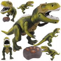Interaktywny Dinozaur T-Rex Pilot Zdalnie Sterowany z Dźwiękiem i Światłem