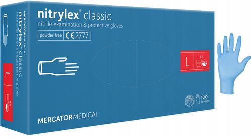 rękawice nitrylowe 100 sztuk / niebieskie / rozmiar: 9 - l / nitrylex na Arena.pl