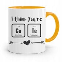 Kubek Żółty Dla Chłopaka I Think You're Cute Z Nadrukiem Ze Zdjęciem