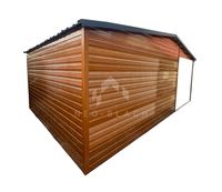 DOMEK OGRODOWY SCHOWEK 5x4m + Wiata 3x4m Drzwi okno Drewnopodobny NB205