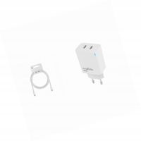 Ładowarka sieciowa GaN 45W dwa USB-C z kabelem do Samsung Galaxy S25 FE
