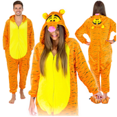 Kigurumi piżama męska ciepła strój tygrysek kostium przebranie dorosłych S