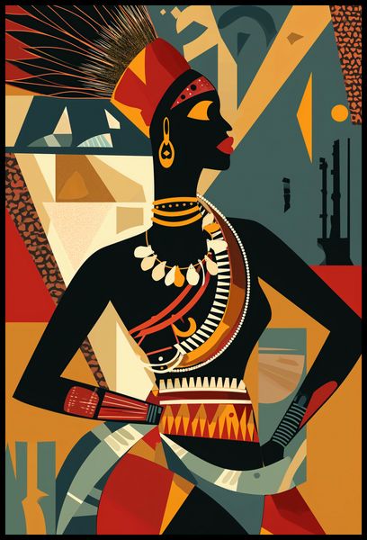 Plakat 68x101cm Afrykańska Mozaika zdjęcie 2