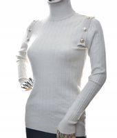 Damski sweter z golfem golf guziki UNI PREMIUM