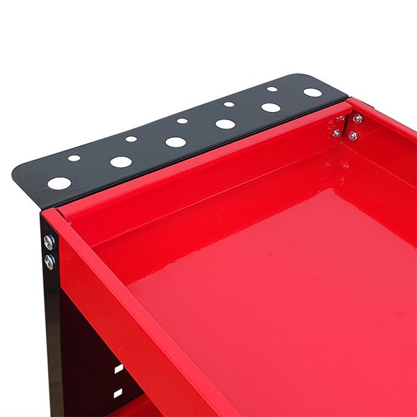 Wózek trzypółkowy warsztatowy narzędziowy 3PA cz ze ściankami Sherman zdjęcie 3