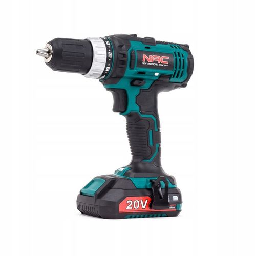 AKUMULATOROWA WIERTARKO WKRĘTARKA NAC 20V 2biegi AKU 2Ah Ładowarka + GRATIS na Arena.pl