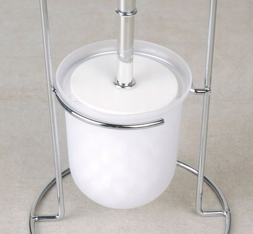 Stojak z uchwytem na papier toaletowy i szczotka do WC chrom srebrny na Arena.pl