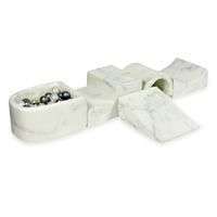 Piankowy plac zabaw z mostkiem i z basenem micro marmur + 100 piłek (jasne złoto, perła, srebrne)