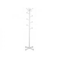 METALOWY WIESZAK NA UBRANIA MODERNHOME BIAŁY 180CM 10 HAKÓW