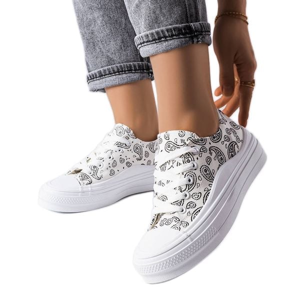 Białe trampki na platformie r.37 zdjęcie 1