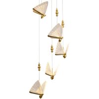 Wisząca lampa pszczoły Bee MP0090-5 gold Step LED 20W 3000K kaskada złota