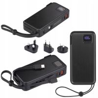 Powerbank PODRÓŻNY 10000 mAh ADAPTER dla UE GB AU Li-Ion USB-C VOLTCRAFT