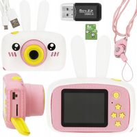 APARAT CYFROWY DLA DZIECI Fotograficzny 40 Mpx 3 gry BIAŁY KRÓLIK+KARTA 8gb