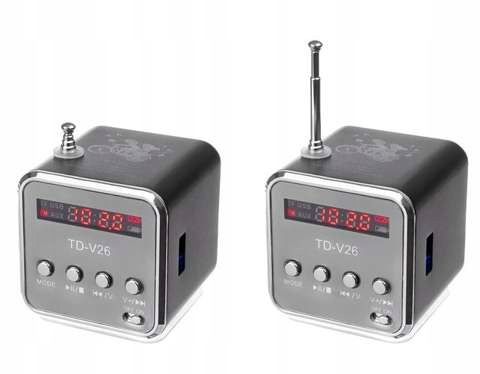 Głośnik przenośny retoo głośnik mini radio czarny zdjęcie 6