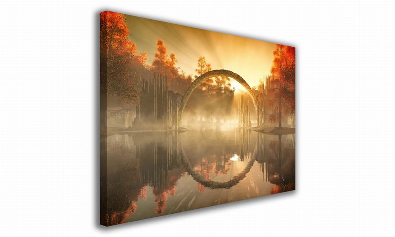 OBRAZ NA PŁÓTNIE 113 Jezioro 40x30cm zdjęcie 1